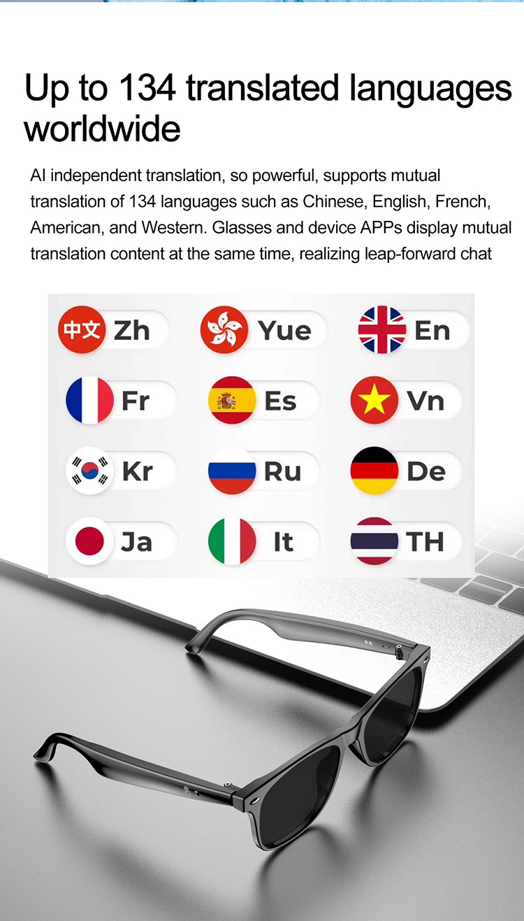 W100 translator smart glasses ,W100 smart glasses ,W100 smart sunglasses ,W100 AI smart glasses ,Smart glasses AI ,AI smart glasses with translator , AI language translator sunglasses ,W100 sunglasses ,IXIU smart glasses